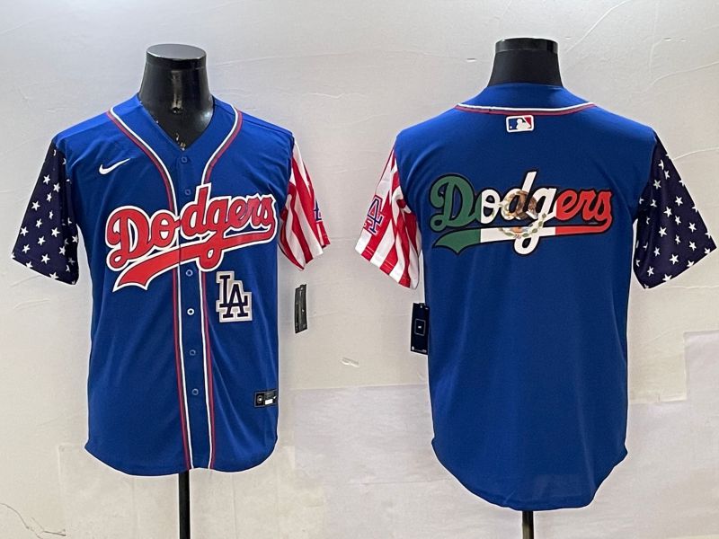 Men Los Angeles Dodgers Blank Blue a generation of national flags Joint name 2025 Nike MLB Jersey style 12->los angeles dodgers->MLB Jersey